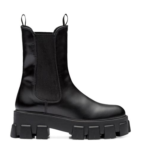 wednesday's prada boots|Prada 55 leather ankle boots.